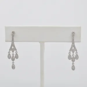 Elegant White Gold Dangles