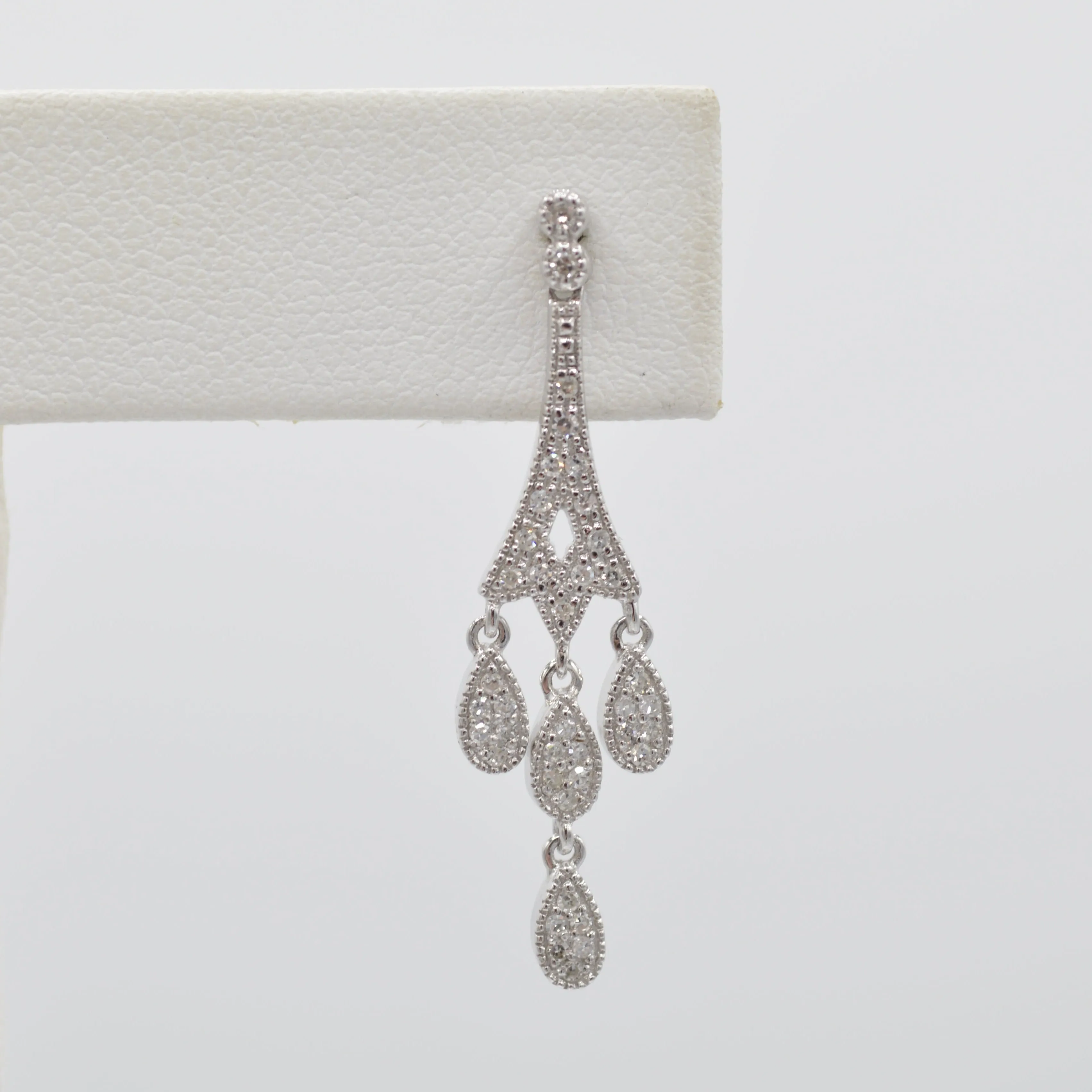 Elegant White Gold Dangles