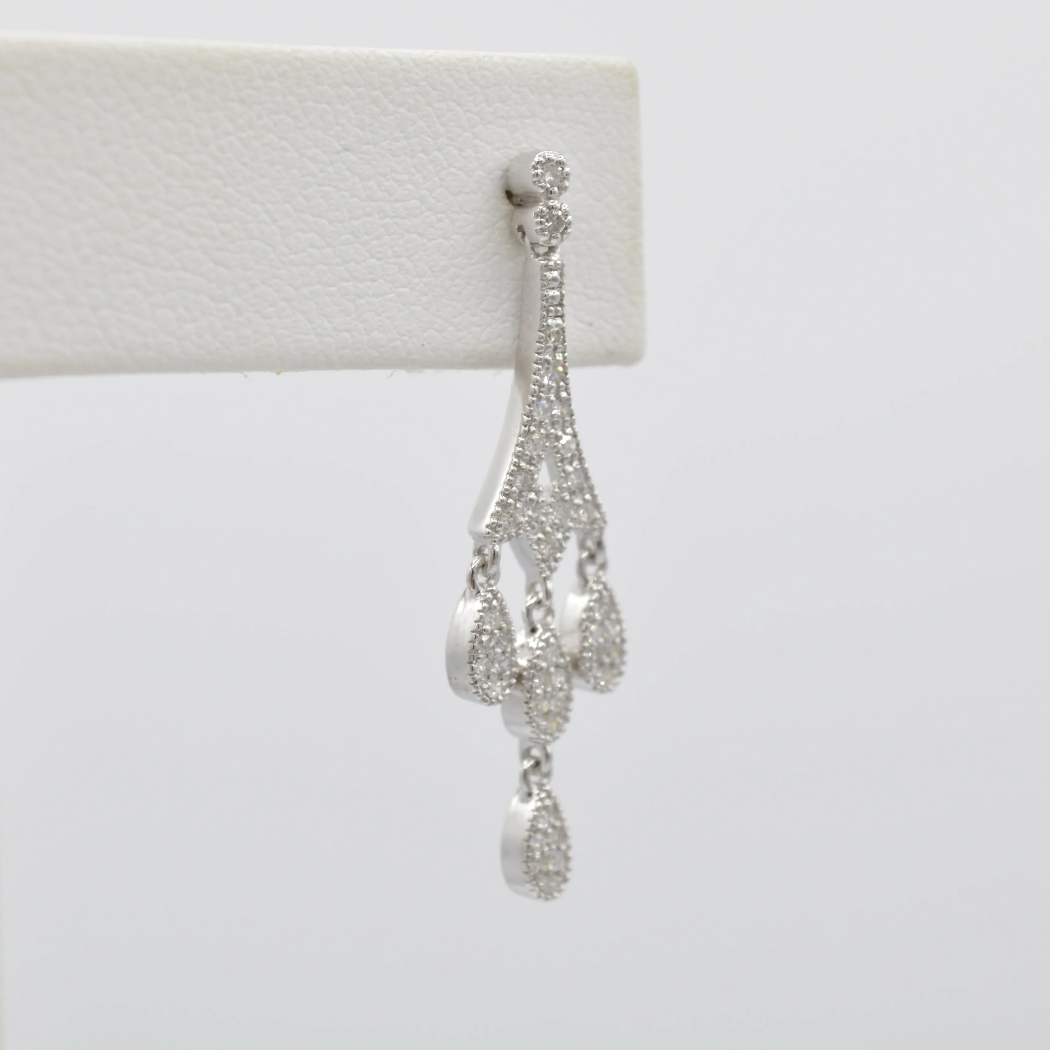 Elegant White Gold Dangles
