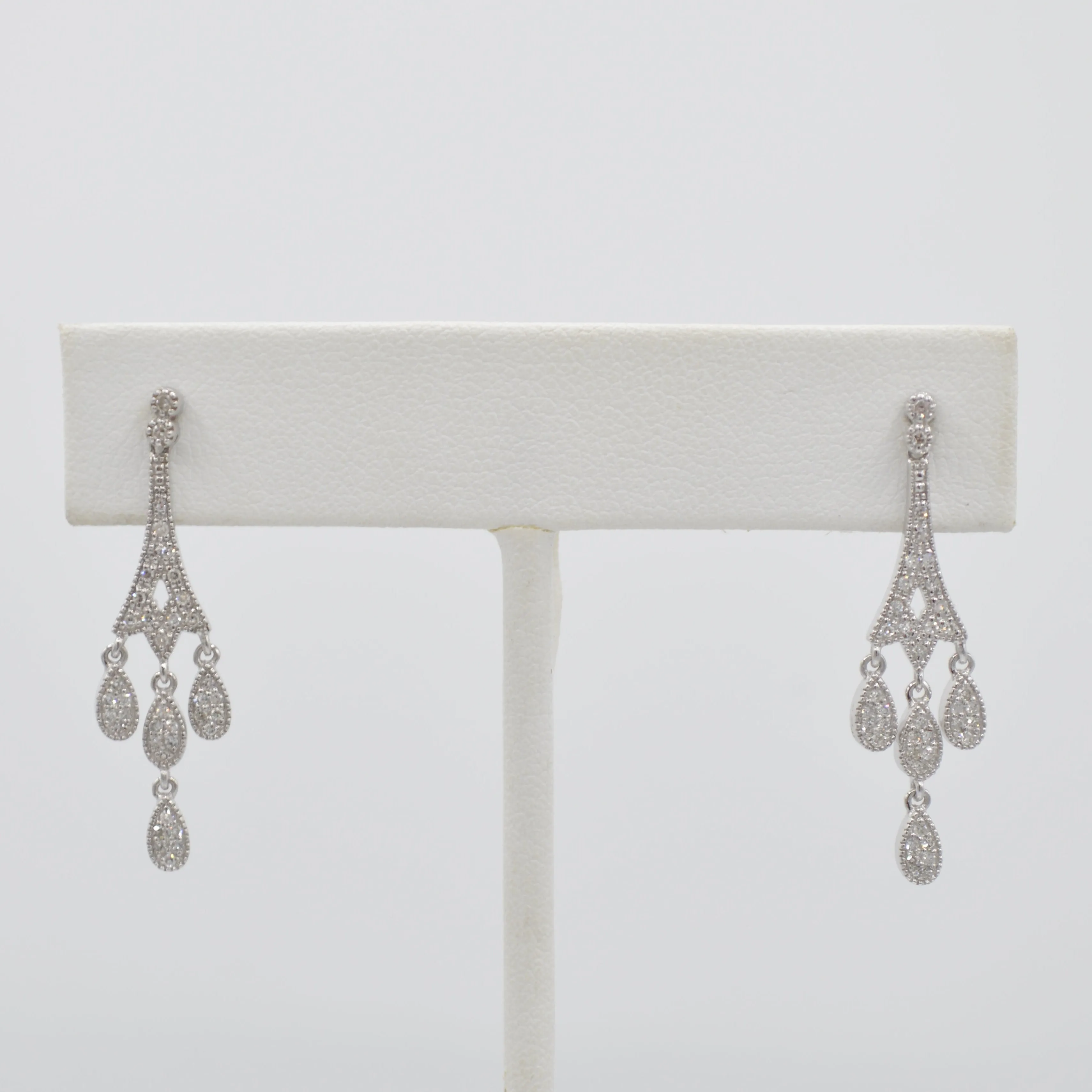 Elegant White Gold Dangles