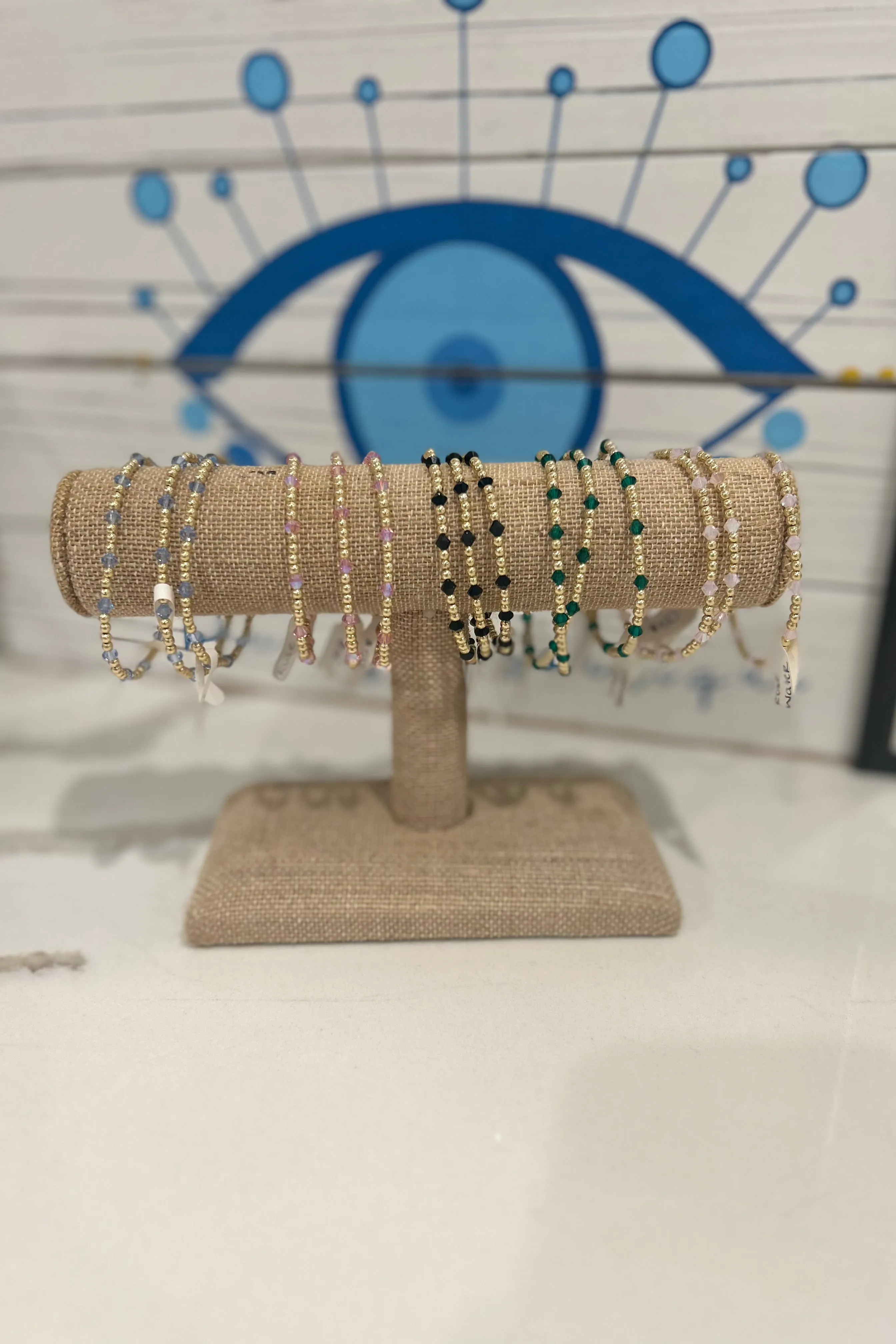 ellie gold filled swarowski crystal bracelet - emerald