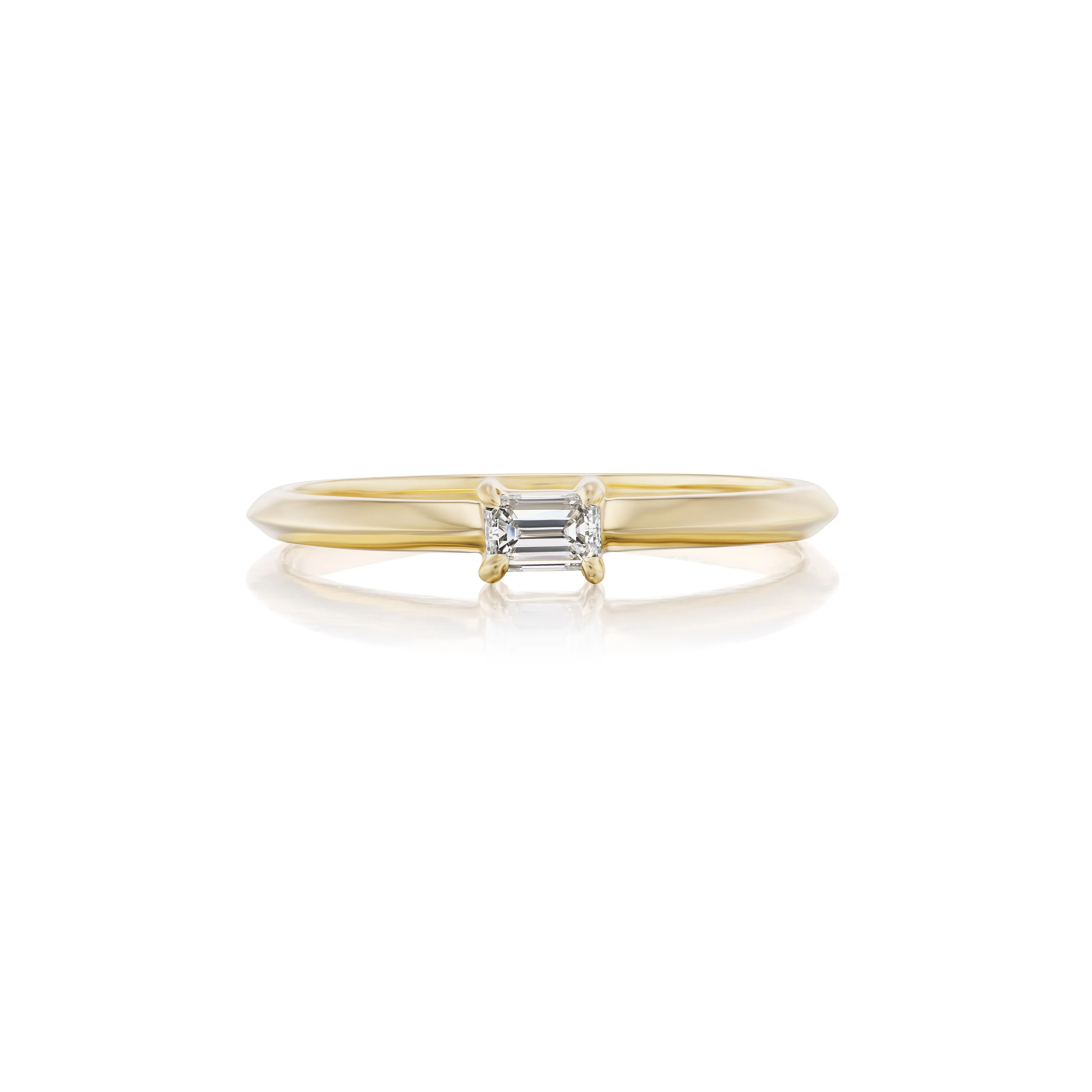Emerald Cut Diamond Stacker Band