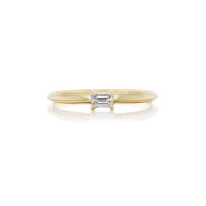 Emerald Cut Diamond Stacker Band
