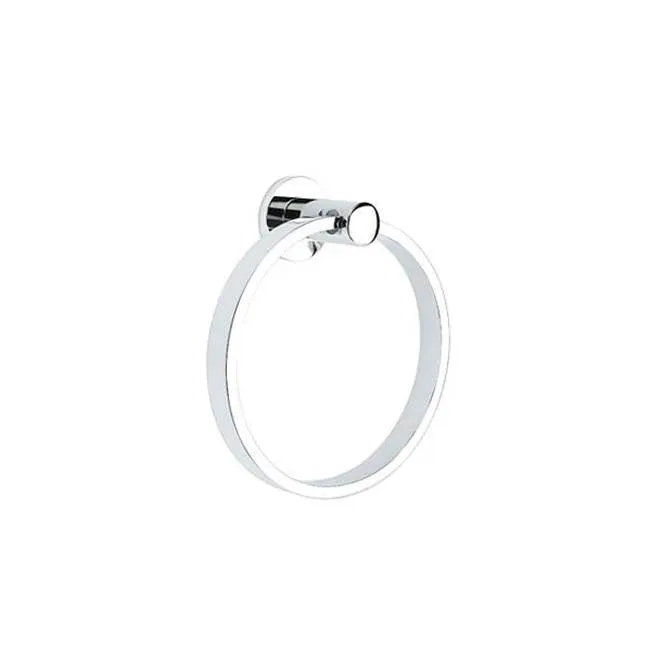 Emtek 280100 Brass Modern Towel Ring , Small Disk Rosette