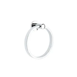 Emtek 280100 Brass Modern Towel Ring , Small Disk Rosette