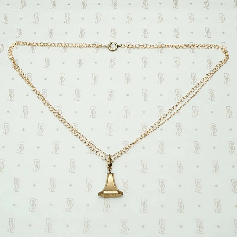Engraved Fob Seal on Gold Filled Chains
