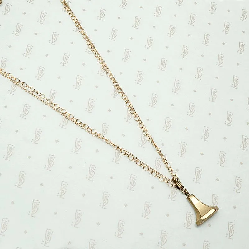 Engraved Fob Seal on Gold Filled Chains