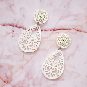 Erykah Lace Shell Earrings