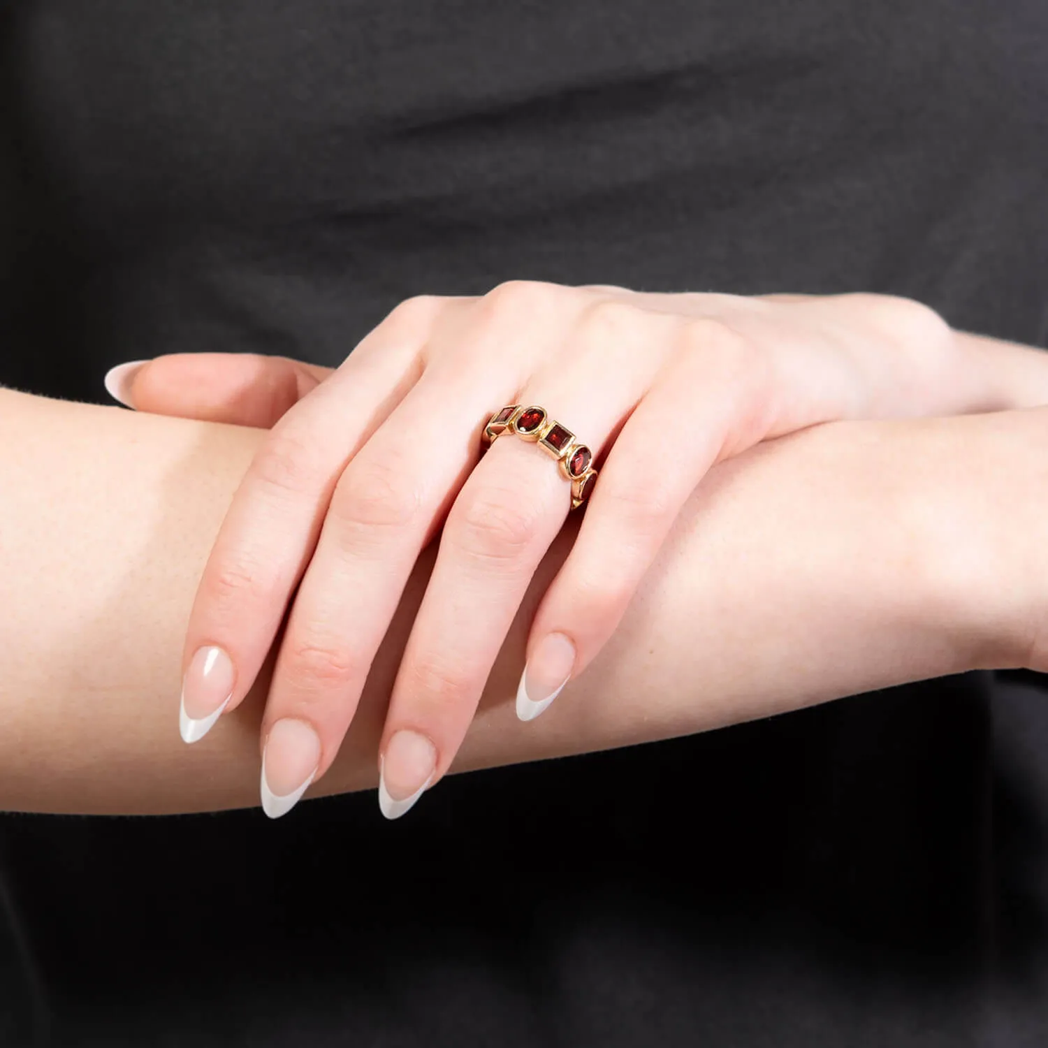 Estate 14k Garnet Multi-Stone Ring