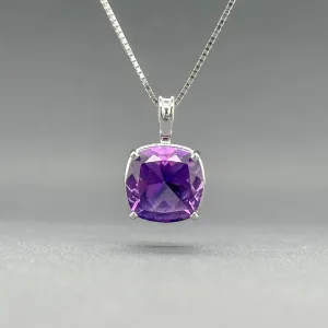 Estate 14K W Gold 4.30ct Amethyst Pendant