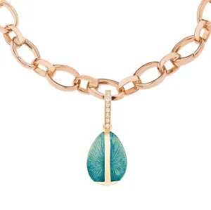 Faberge Heritage 18ct Yellow Gold Diamond Turquoise Enamel Charm D