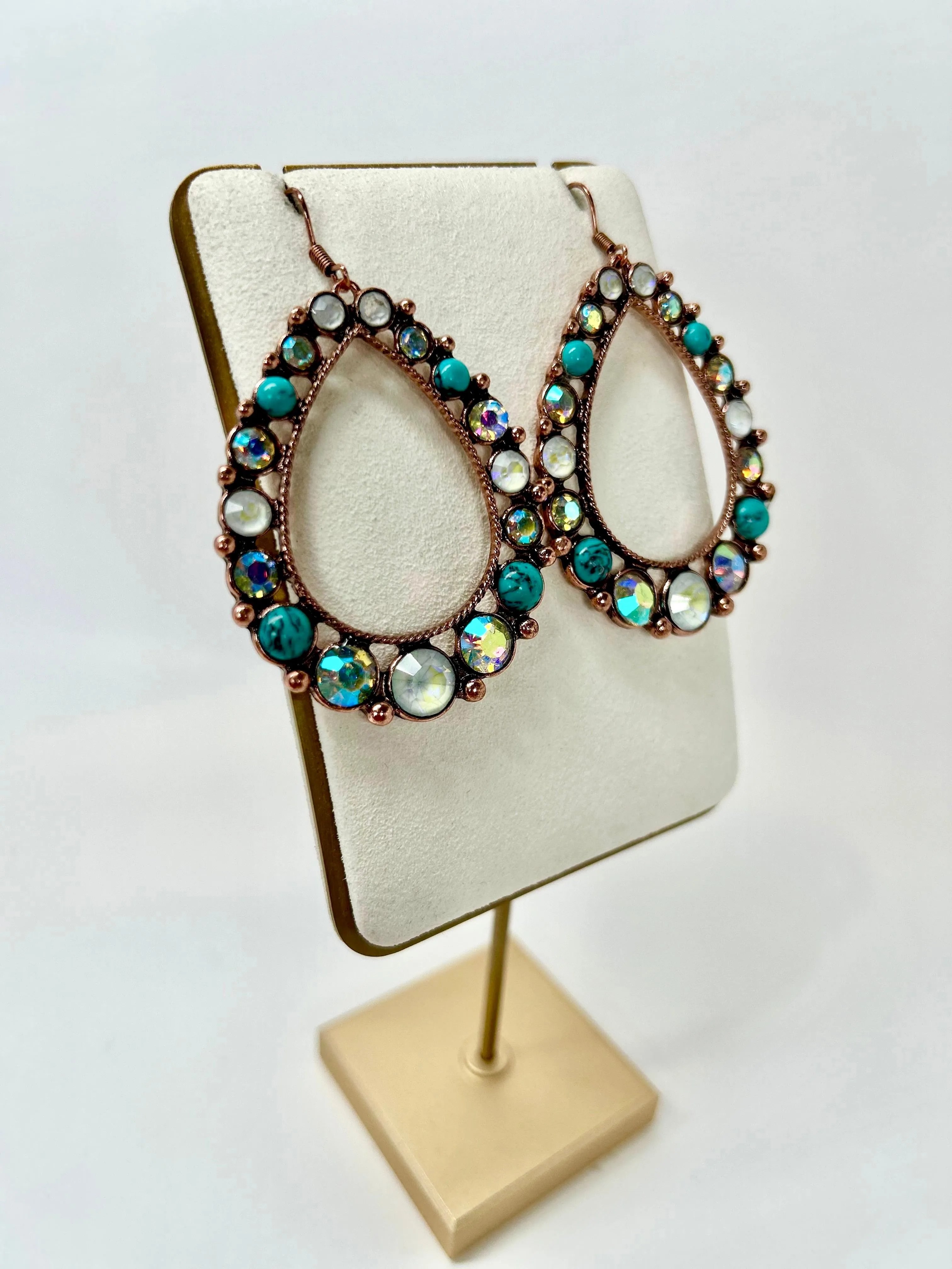 Fernanda - Teardrop Gem Earrings
