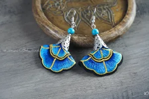Floral Bloom Embroidered Earrings