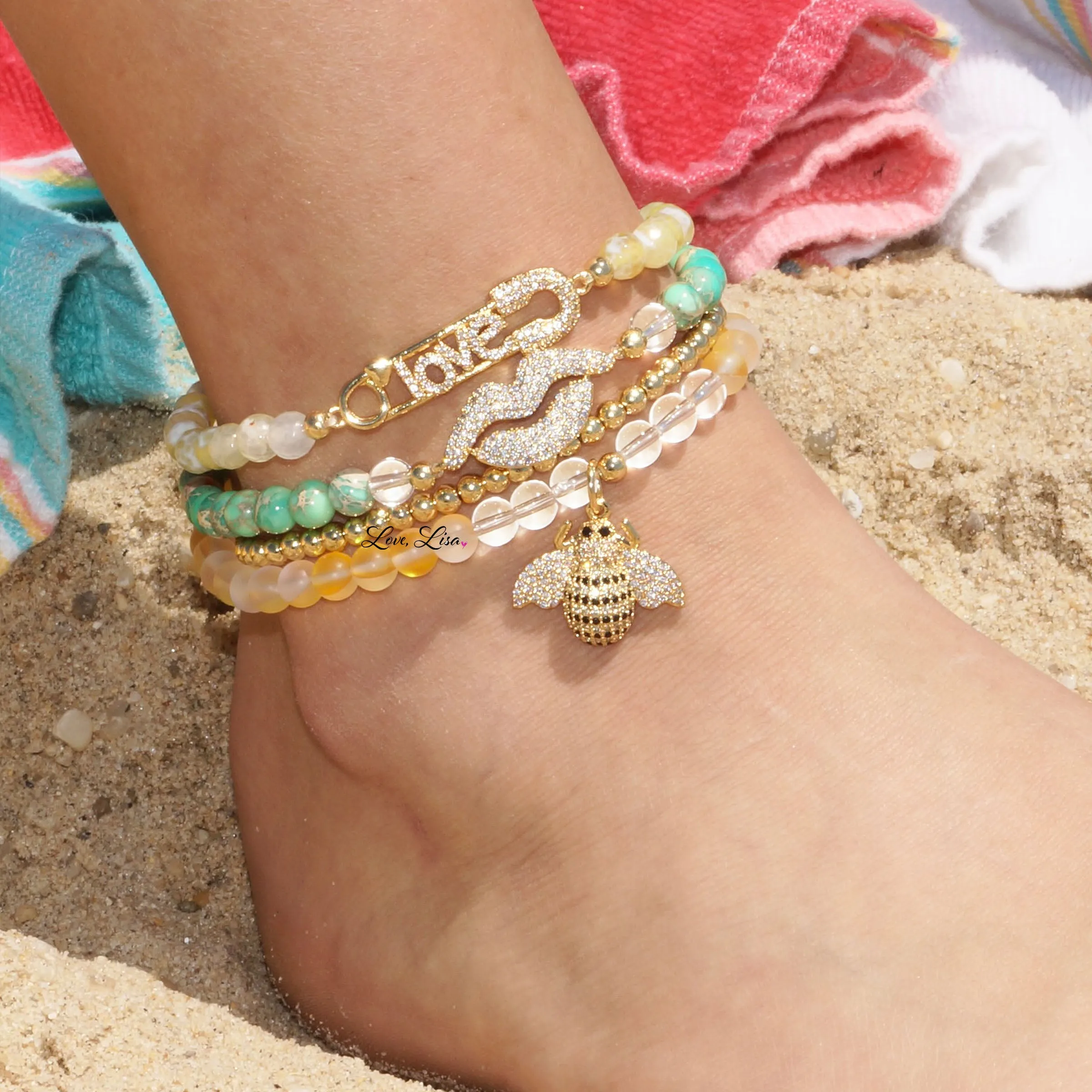 Gabby's Emboldened Ankle Bracelet Collection