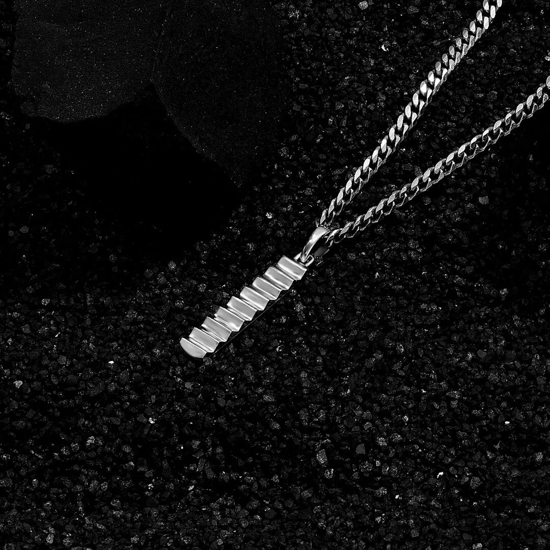 Gear Tag Pendant in Silver