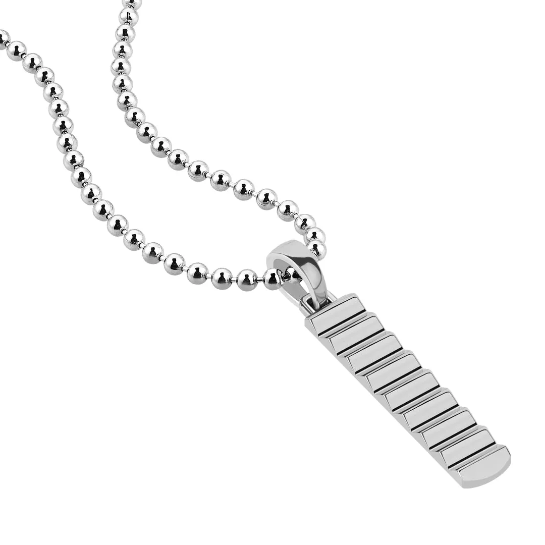 Gear Tag Pendant in Silver