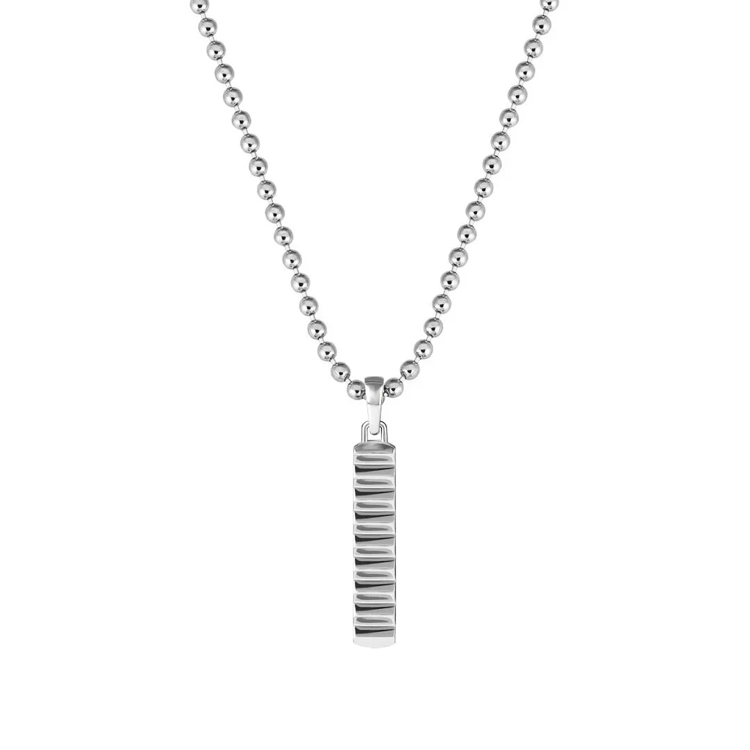 Gear Tag Pendant in Silver