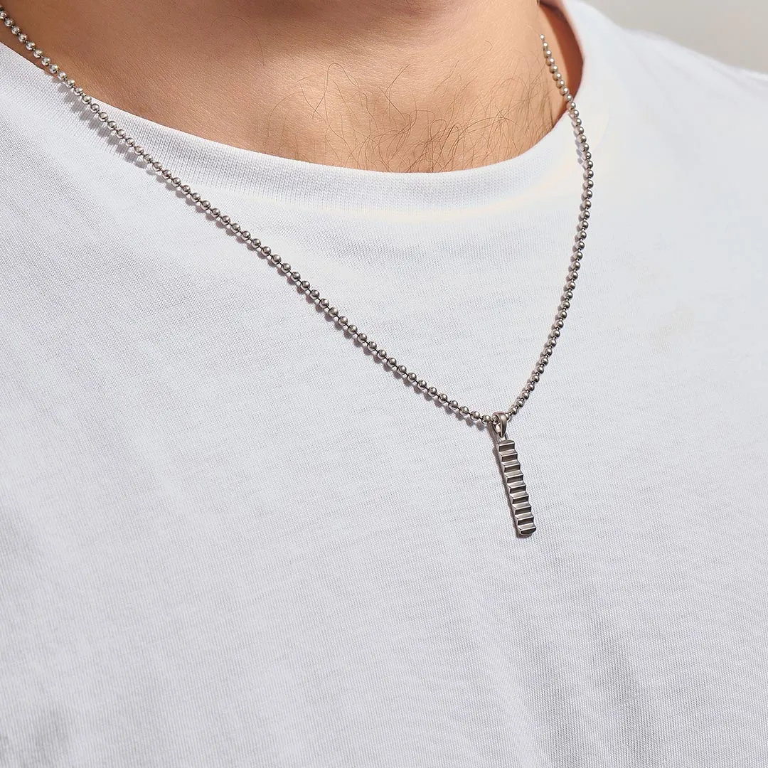 Gear Tag Pendant in Silver