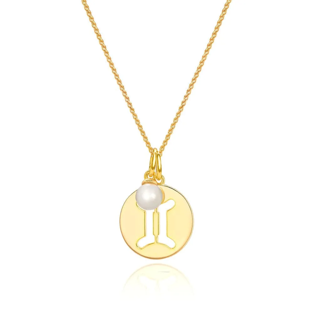 Gemini Zodiac Pendant Gold Plated