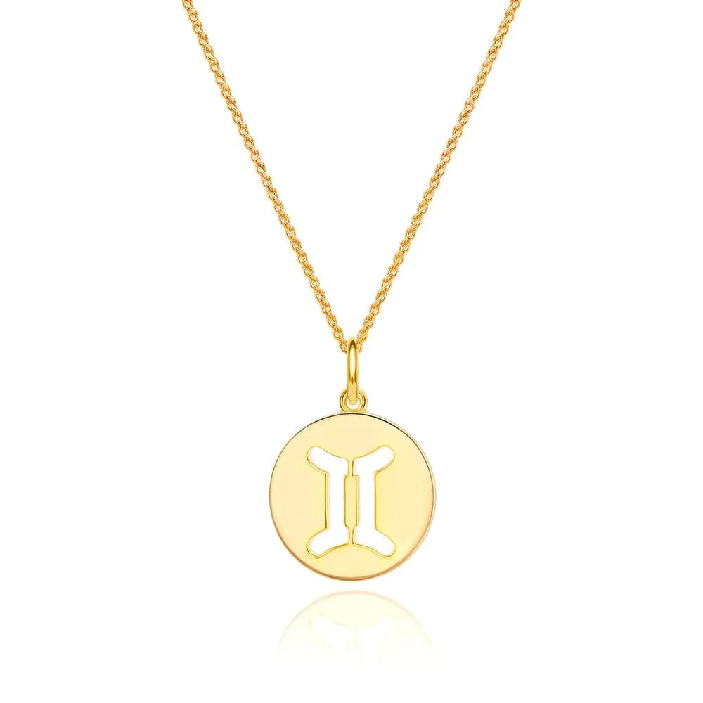 Gemini Zodiac Pendant Gold Plated