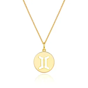 Gemini Zodiac Pendant Gold Plated