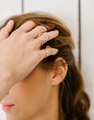 GOLD CURL RING