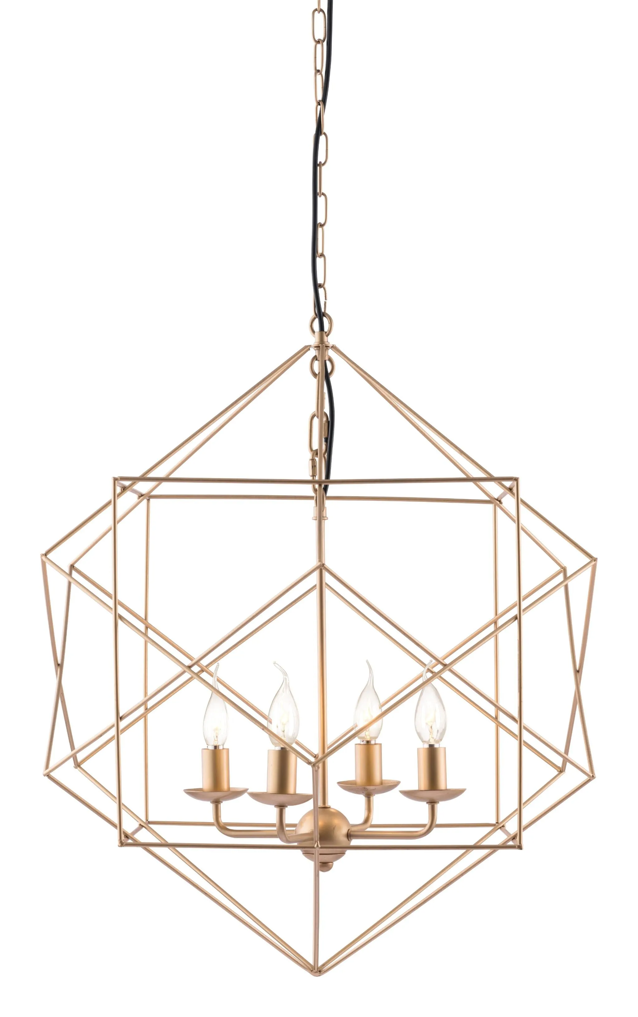 Gold Modern Geo Chandelier