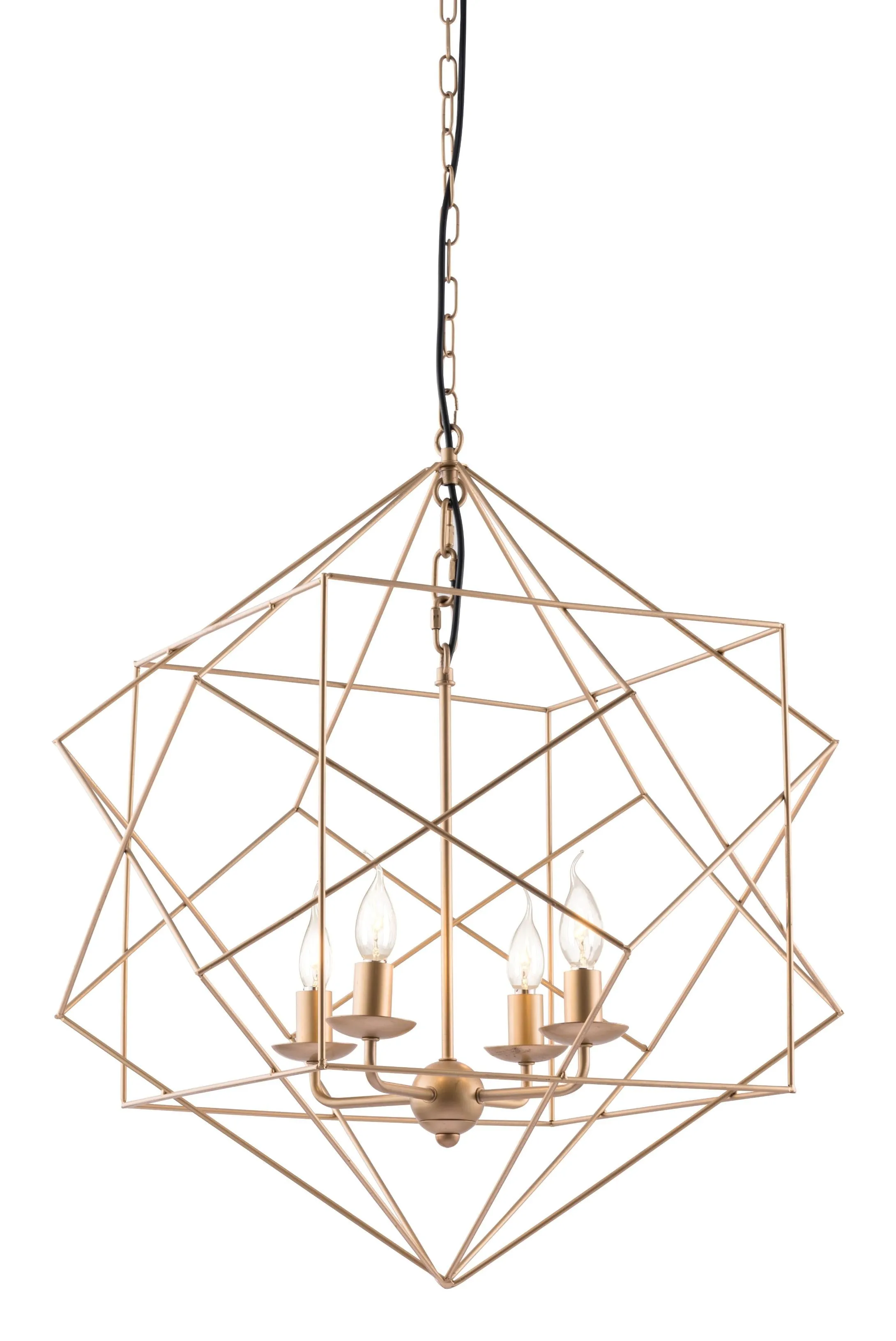 Gold Modern Geo Chandelier