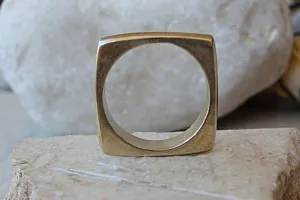 Gold Square Ring