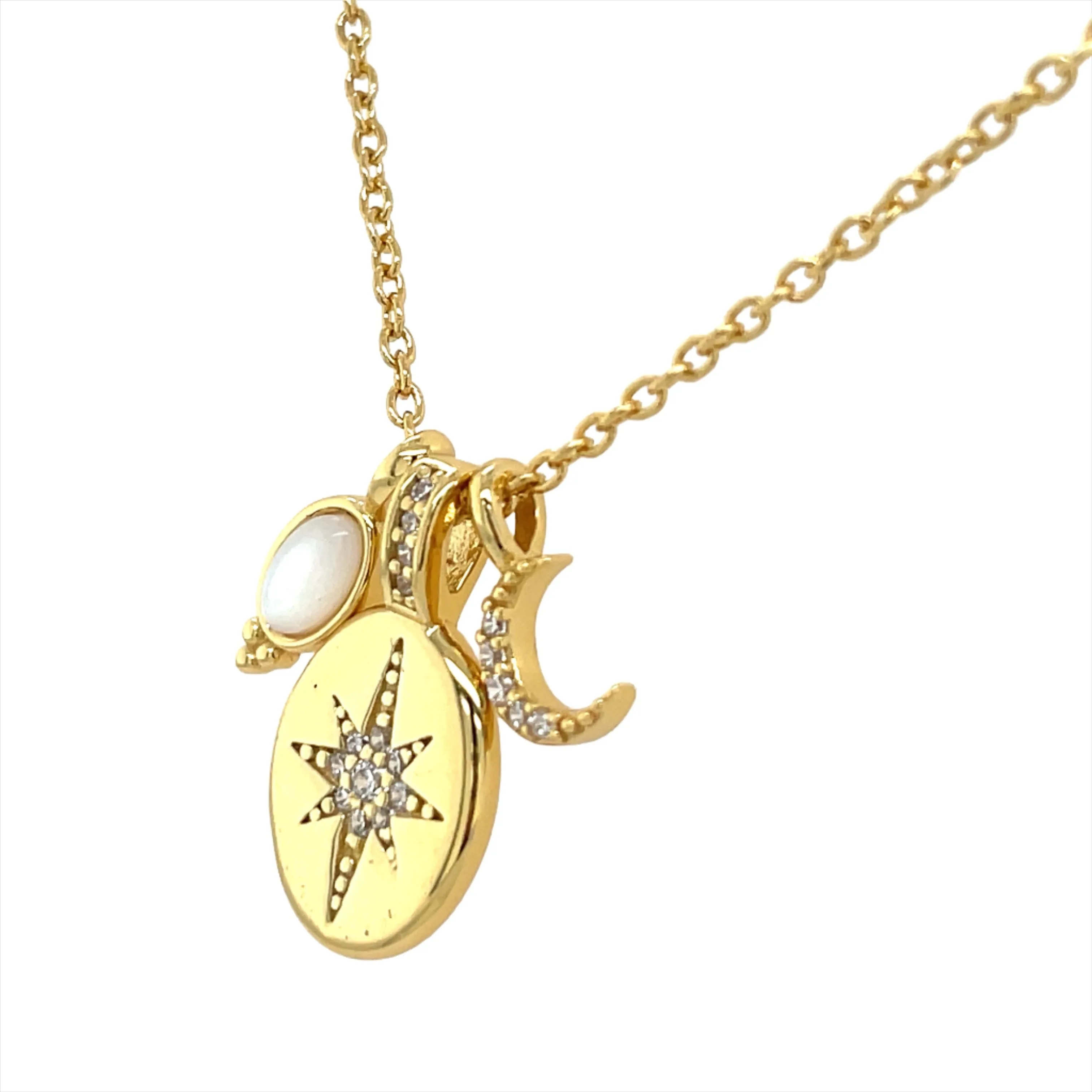 Golden Cz Astral Necklace