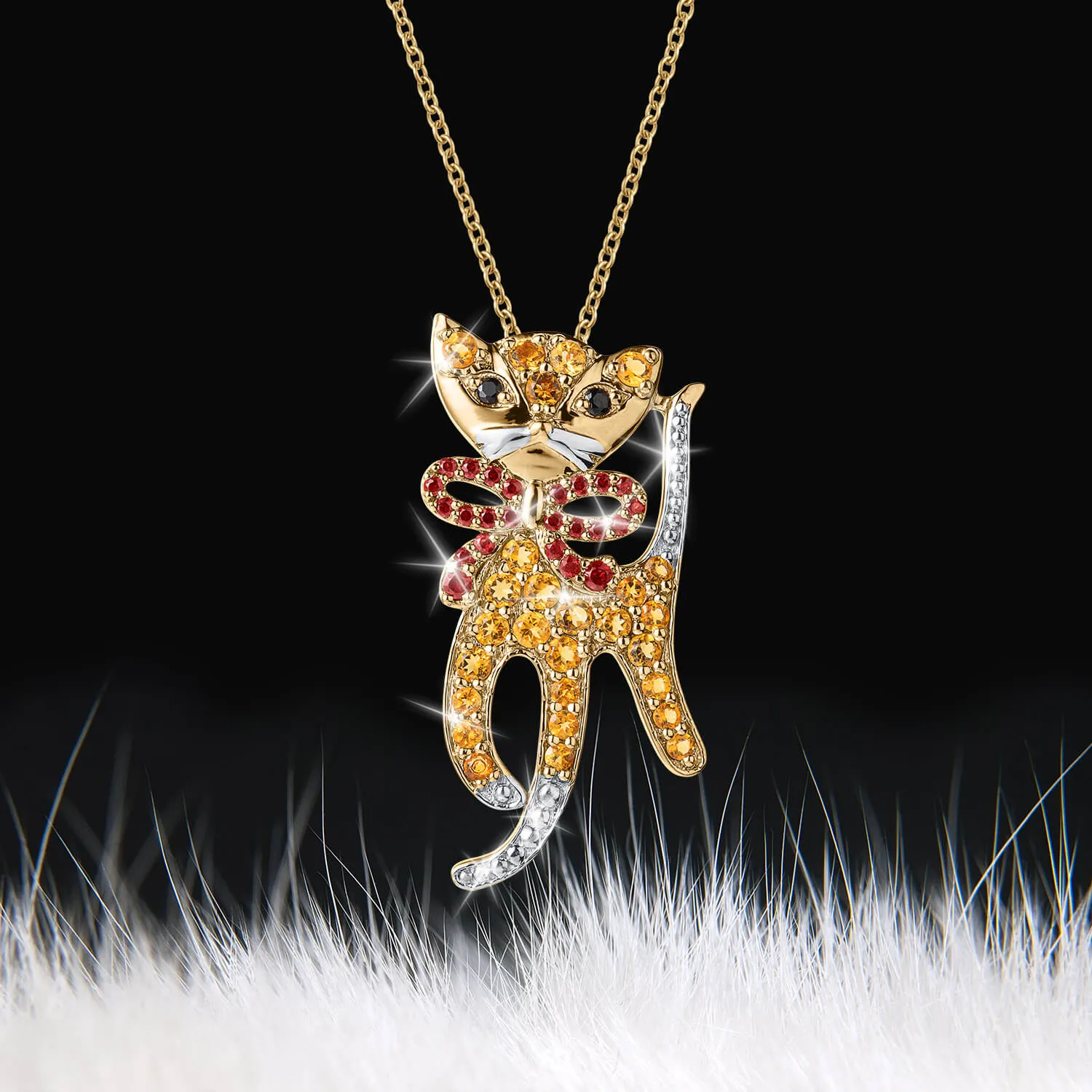 Graceful Feline Pendant
