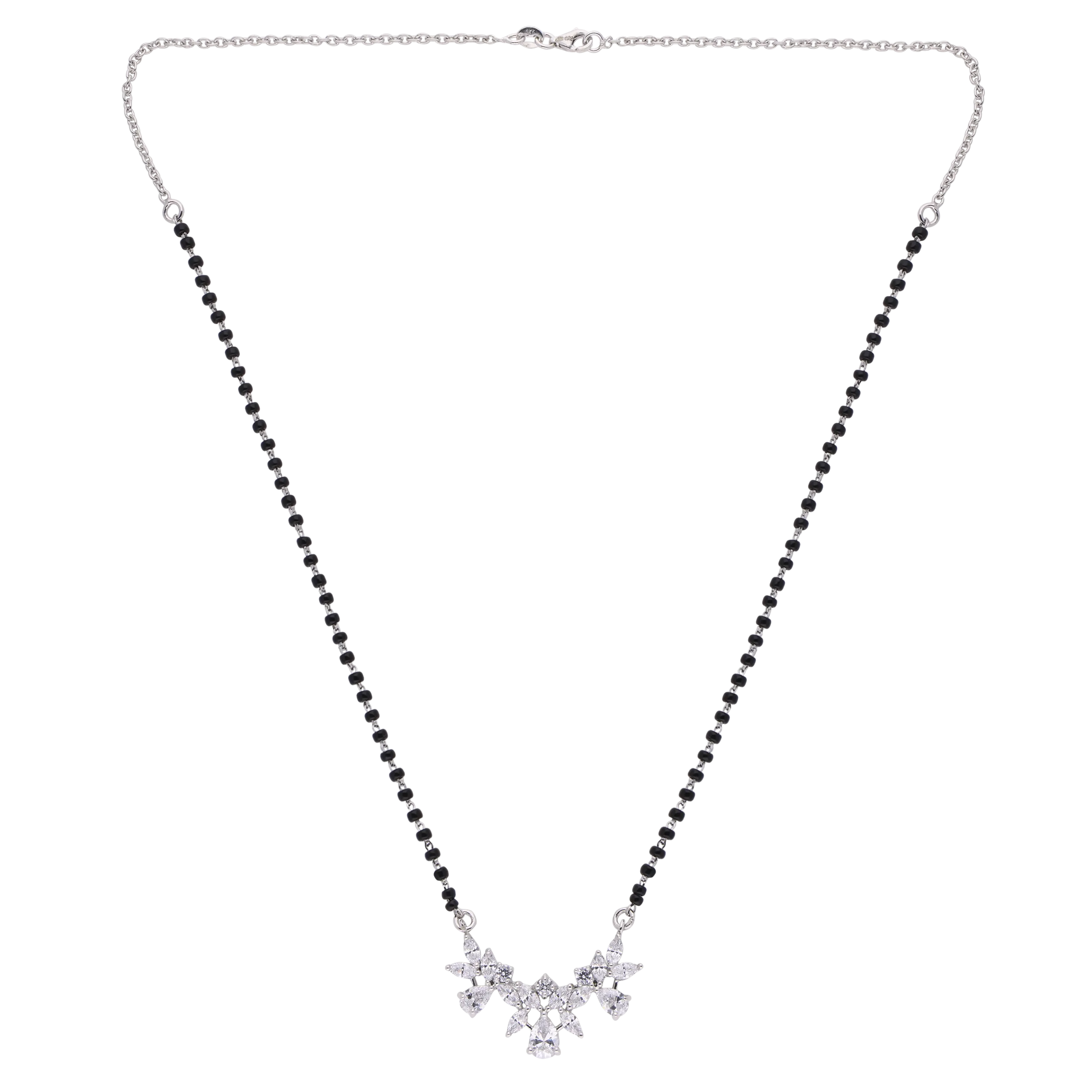 Graceful Floral Mangalsutra Necklace – Modern Elegance | SKU: 0021327711