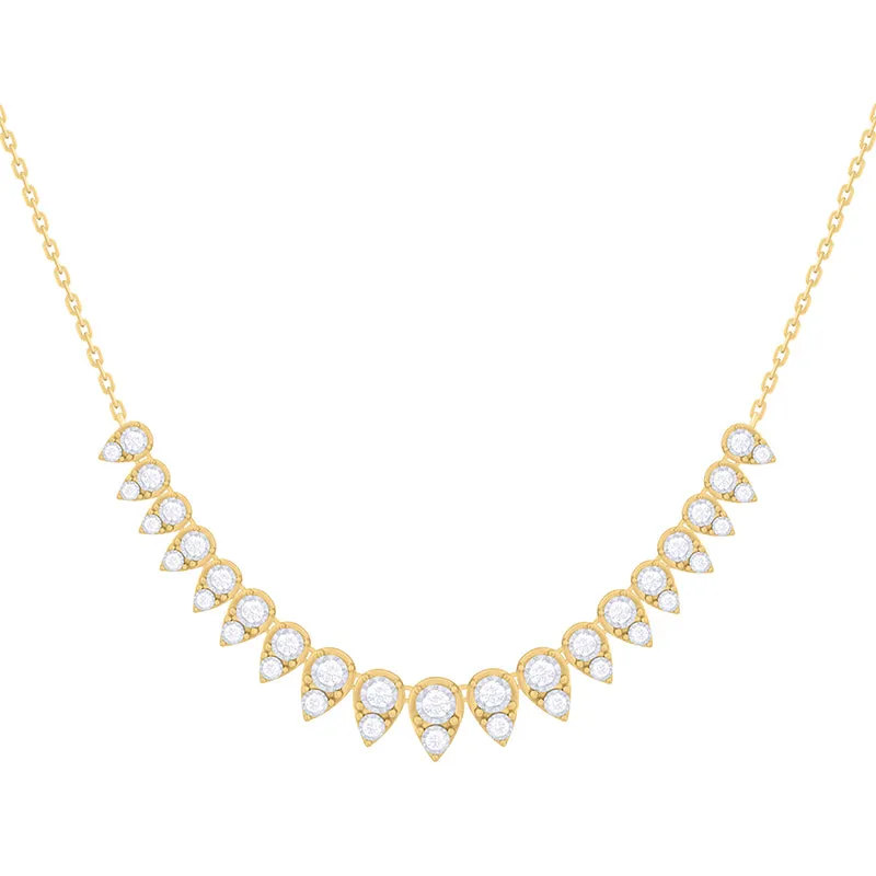 Graduated Teardrop Diamond Necklace