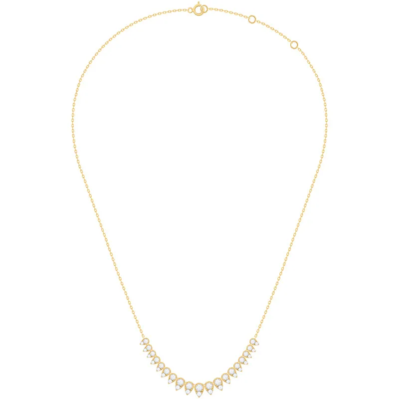 Graduated Teardrop Diamond Necklace