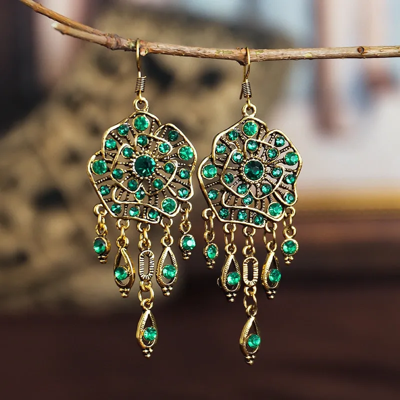 Gypsy Retro bohemian Flower Earrings