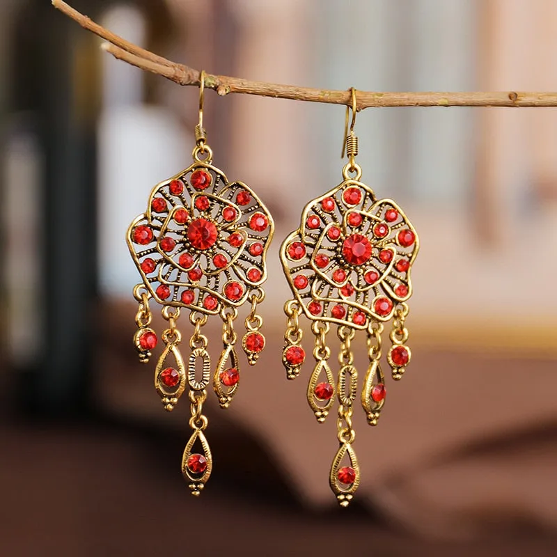 Gypsy Retro bohemian Flower Earrings