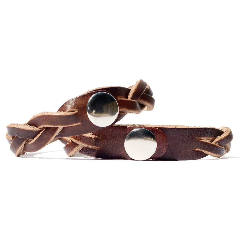 Her Prince and His Princess Leather Bracelets (Pair)