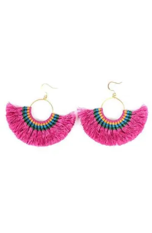 Hoop Tassel Earrings (Colors Available)