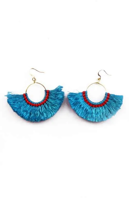 Hoop Tassel Earrings (Colors Available)