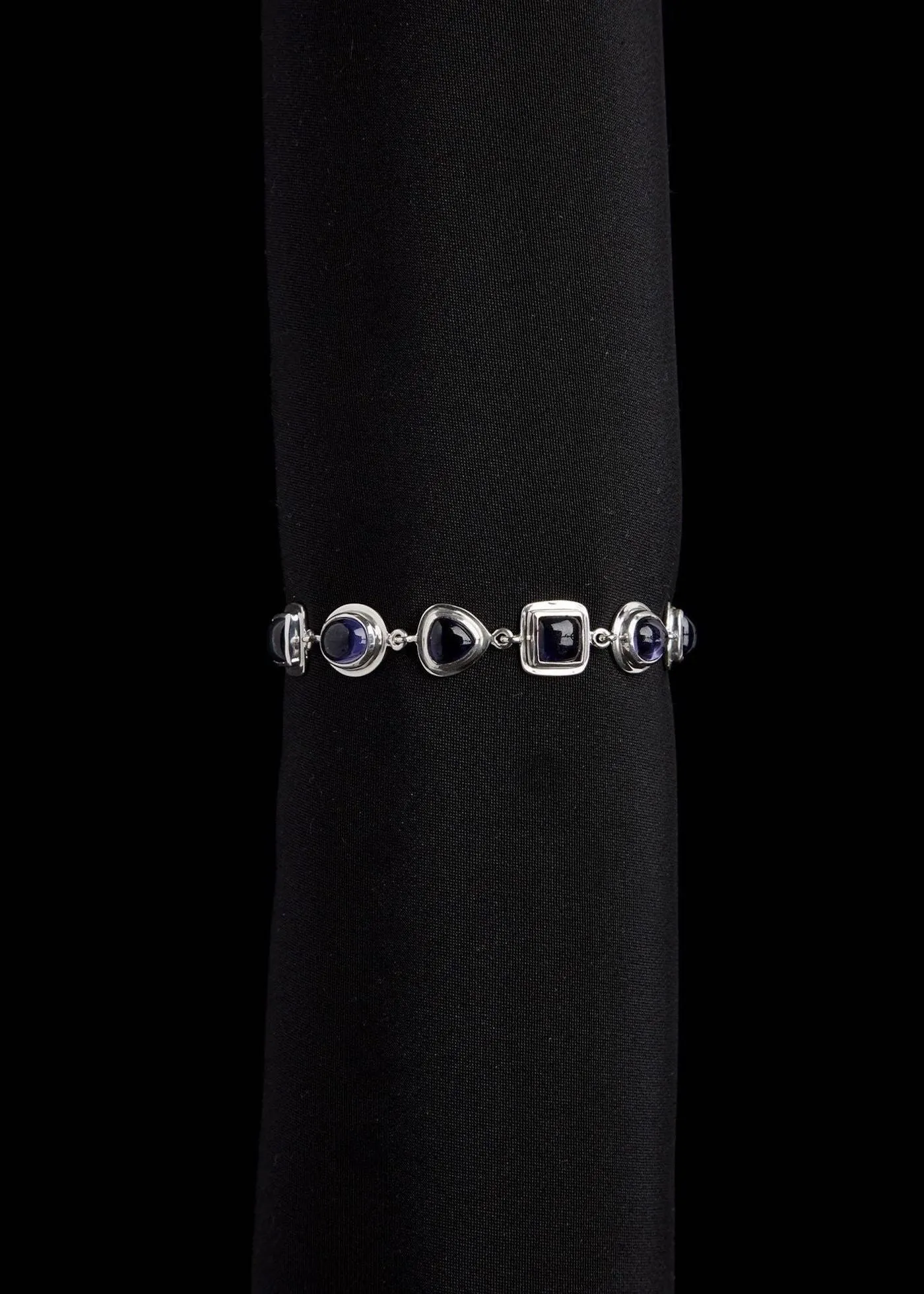 Iolite Gemstone Sterling Mosaic Bracelet