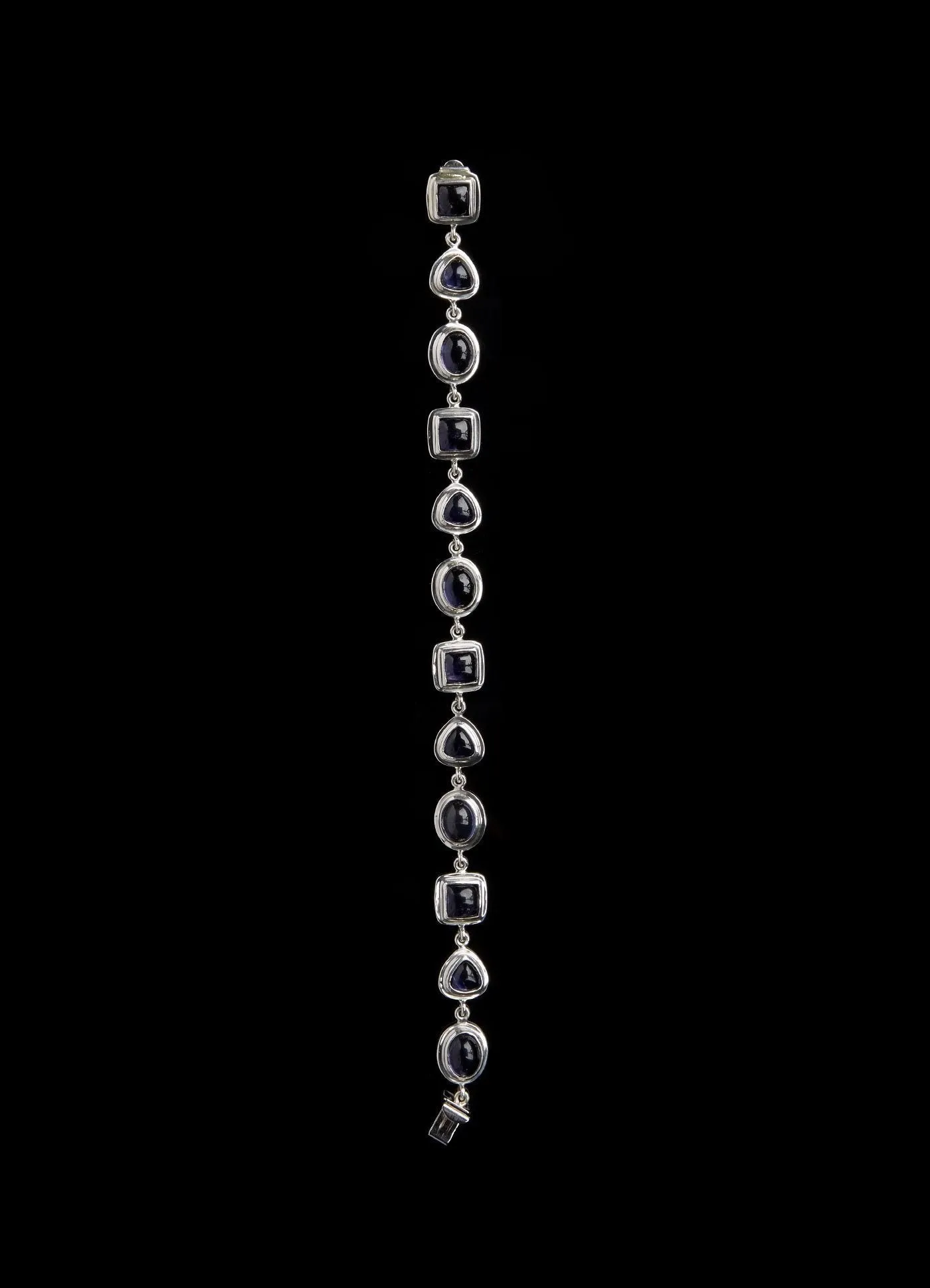 Iolite Gemstone Sterling Mosaic Bracelet
