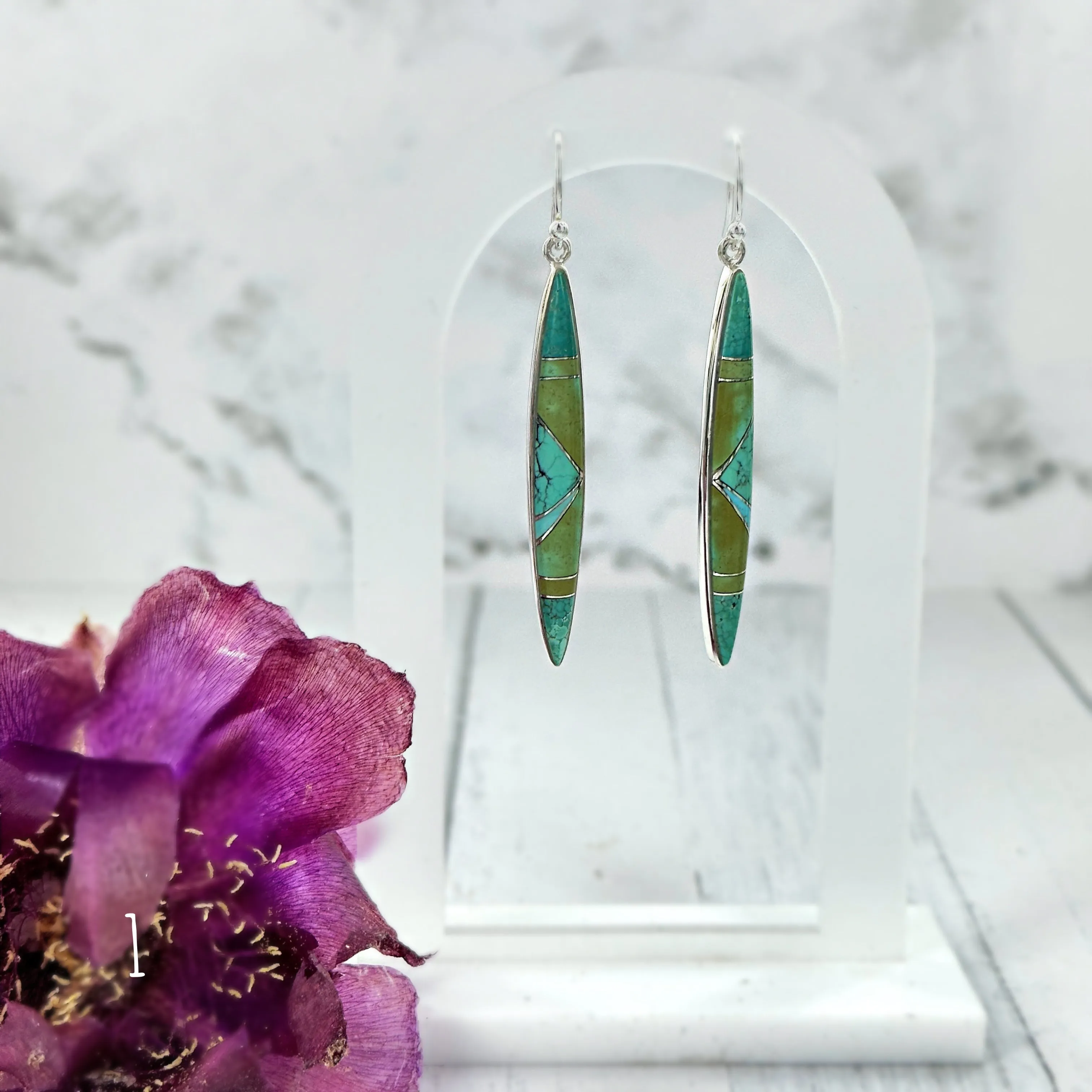 Iron Maiden (turquoise) Earrings