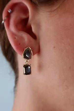 It's Forever Black Iridescent Earring