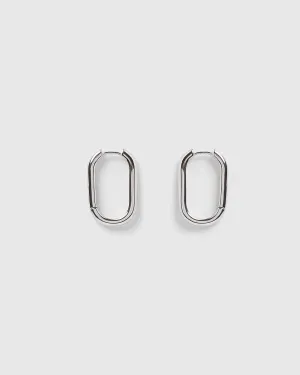 Izoa Tessa Hoop Earrings Sterling Silver