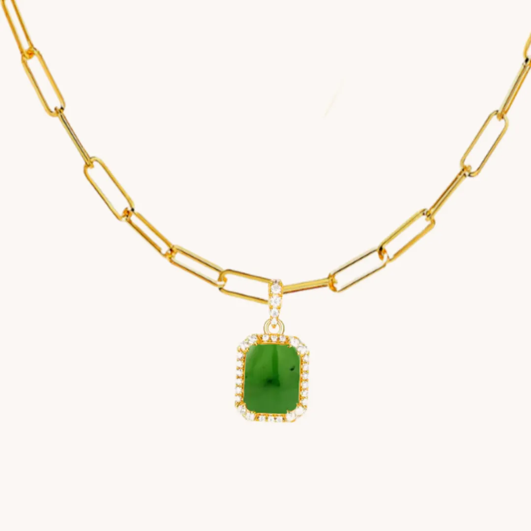 Jade Timeless Pendant With Chain W.