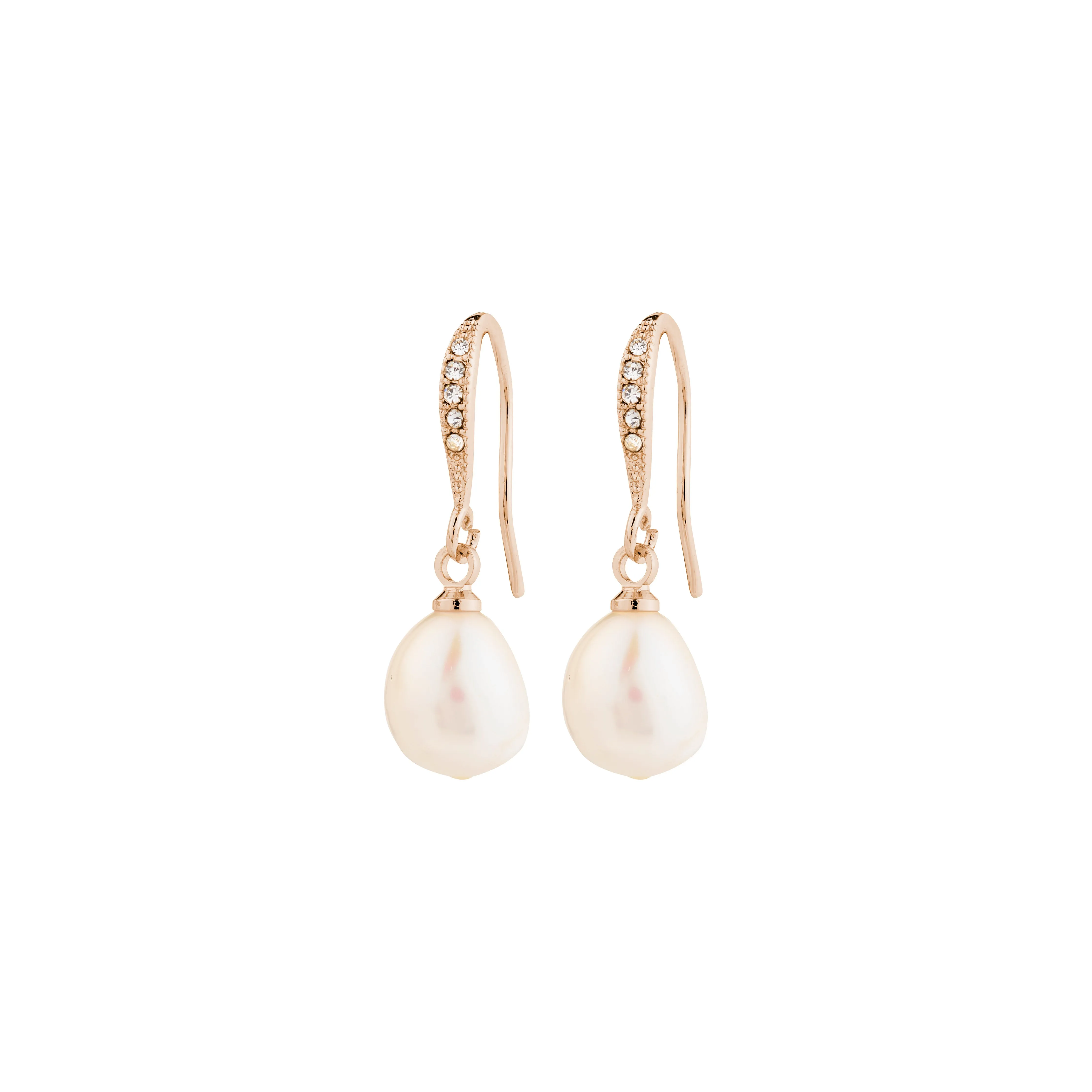 JASMIN pearl earrings rose gold-plated