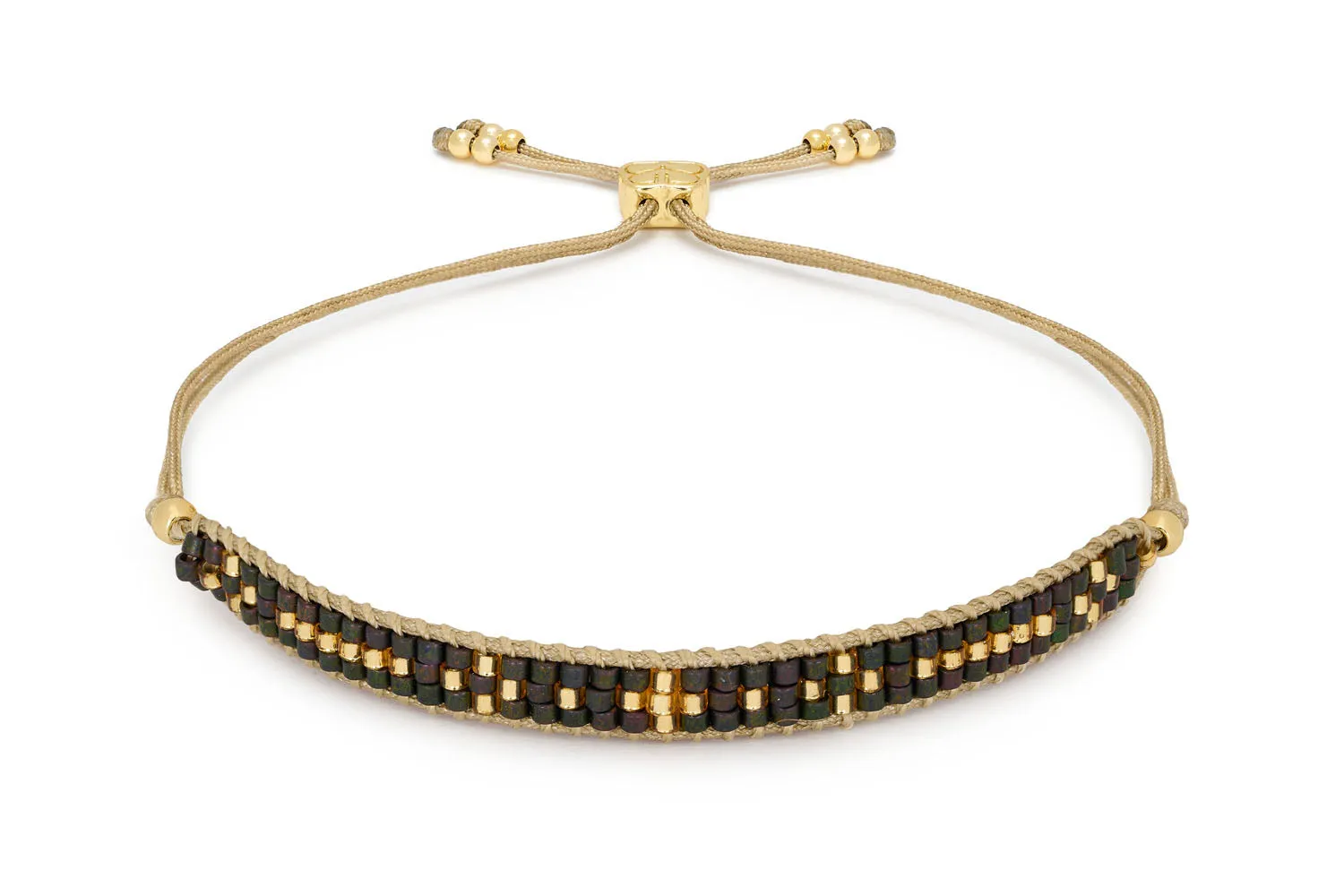 Keramas Black Rutilated Quartz Gold Bracelet Stack