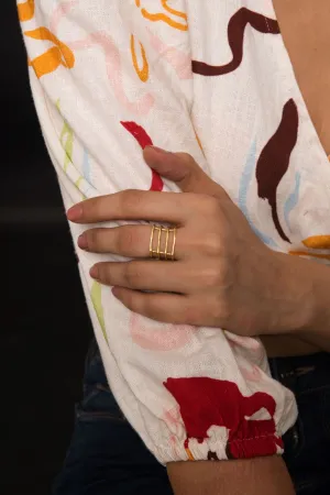 Kris Gold Plated 3D Ring