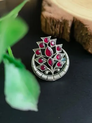 Kundan Oxidised Ring | Sarichka
