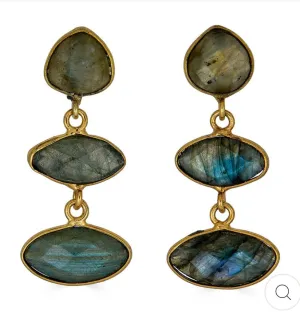 Labradorite Marquis Dangle Earrings